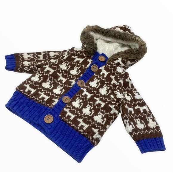 Hanna Andersson Other - •, Hanna Andersson Cat Dog Knit Jacket Fur Hood Unisex